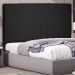 Cabeceira Decorativa Queen Size 1,60M Erza Suede Preto G63 - Gran Belo