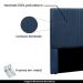 Cabeceira Decorativa Queen Size 1,60M Erza Veludo Azul Marinho G63 - Gran Belo