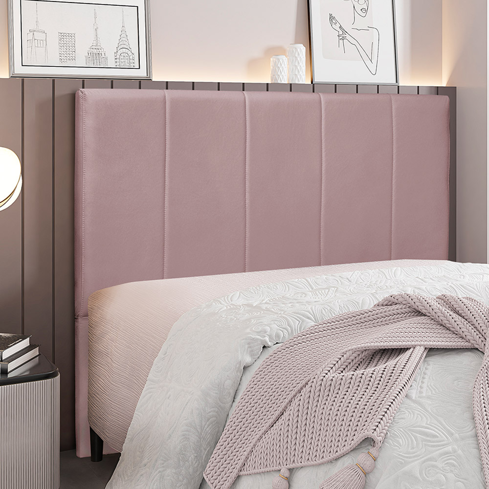 Cabeceira Decorativa Queen Size 1,60M Erza Veludo Lilás G63 - Gran Belo