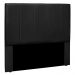 Cabeceira Decorativa Queen Size 1,60M Erza Veludo Preto G63 - Gran Belo