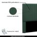 Cabeceira Decorativa Queen Size 1,60M Erza Veludo Verde Floresta G63 - Gran Belo