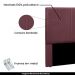 Cabeceira Decorativa Queen Size 1,60M Erza Veludo Vinho G63 - Gran Belo