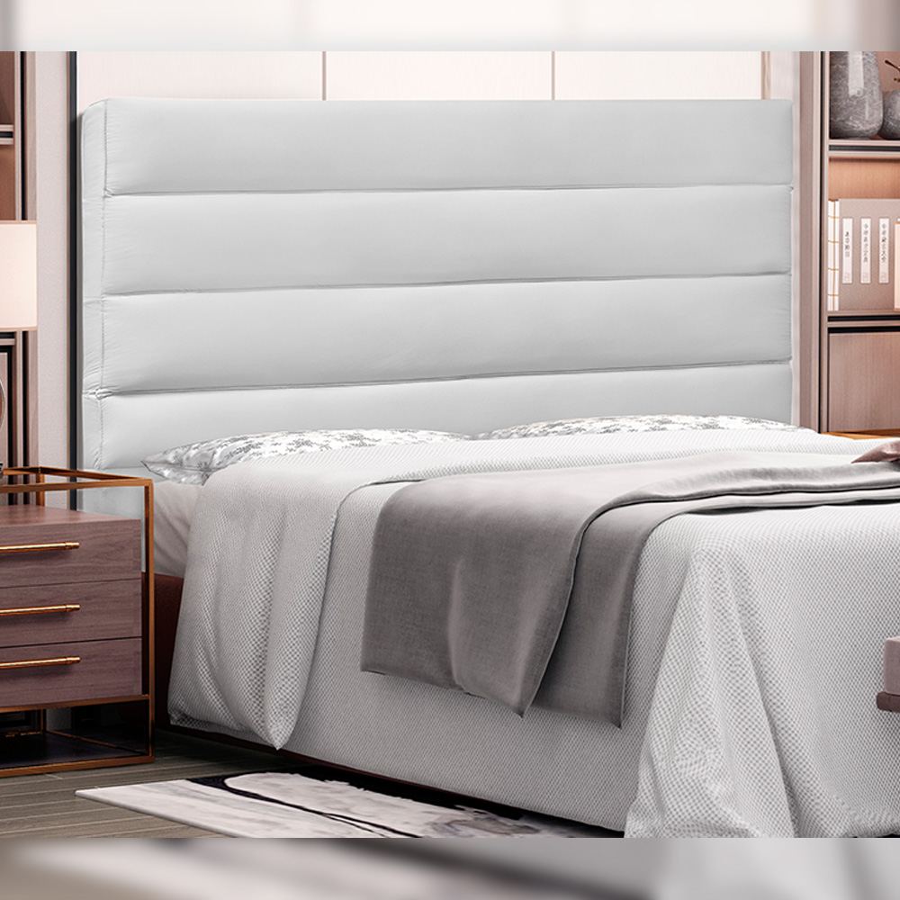 Cabeceira Decorativa Queen Size 1,60M Guess PU Branco G63 - Gran Belo