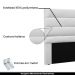 Cabeceira Decorativa Queen Size 1,60M Guess PU Branco G63 - Gran Belo