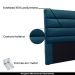 Cabeceira Decorativa Queen Size 1,60M Guess Veludo Azul Marinho G63 - Gran Belo