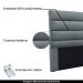 Cabeceira Decorativa Queen Size 1,60M Guess Veludo Cinza G63 - Gran Belo