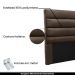 Cabeceira Decorativa Queen Size 1,60M Guess Veludo Marrom G63 - Gran Belo