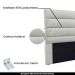 Cabeceira Decorativa Queen Size 1,60M Guess Veludo Prata G63 - Gran Belo