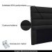 Cabeceira Decorativa Queen Size 1,60M Guess Veludo Preto G63 - Gran Belo