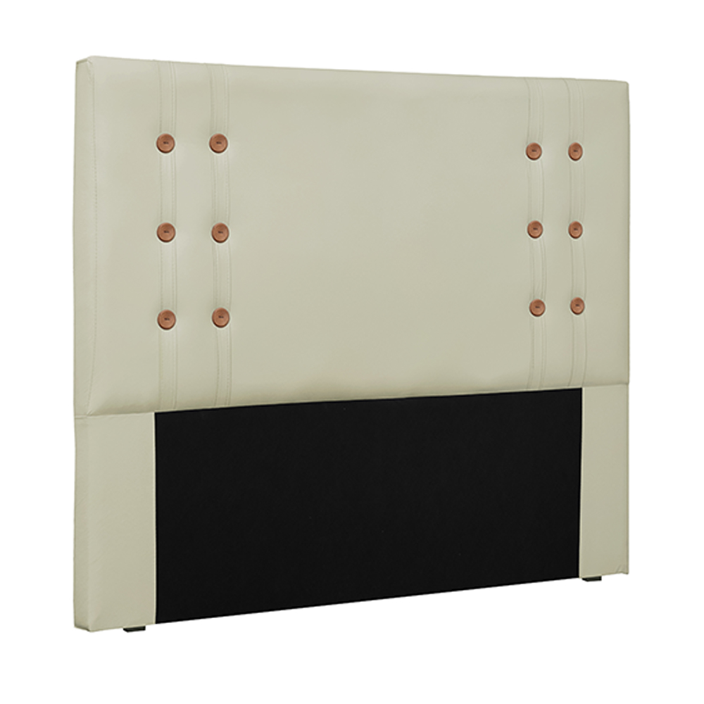 Cabeceira Decorativa Queen Size 1,60M Kors PU Marfim G63 - Gran Belo