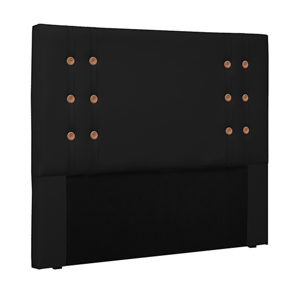 Cabeceira Decorativa Queen Size 1,60M Kors PU Preto G63 - Gran Belo