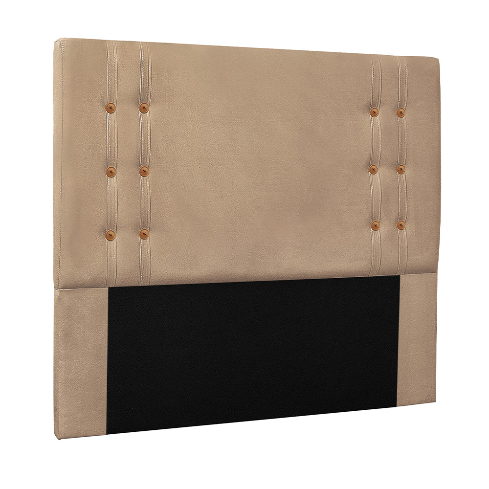 Cabeceira Decorativa Queen Size 1,60M Kors Suede Bege G63 - Gran Belo