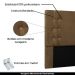 Cabeceira Decorativa Queen Size 1,60M Kors Suede Caramelo G63 - Gran Belo