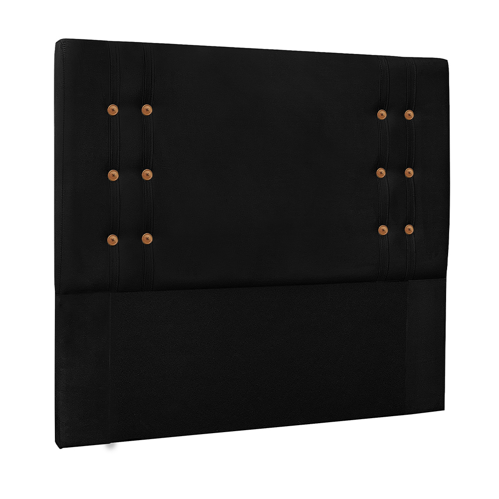 Cabeceira Decorativa Queen Size 1,60M Kors Suede Preto G63 - Gran Belo