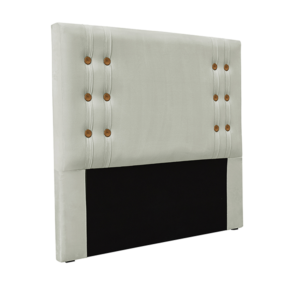 Cabeceira Decorativa Queen Size 1,60M Kors Veludo Prata G63 - Gran Belo