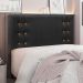 Cabeceira Decorativa Queen Size 1,60M Kors Veludo Preto G63 - Gran Belo