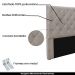 Cabeceira Decorativa Queen Size 1,60M Tàzio Linho Areia G63 - Gran Belo