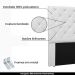 Cabeceira Decorativa Queen Size 1,60M Tàzio PU Branco G63 - Gran Belo