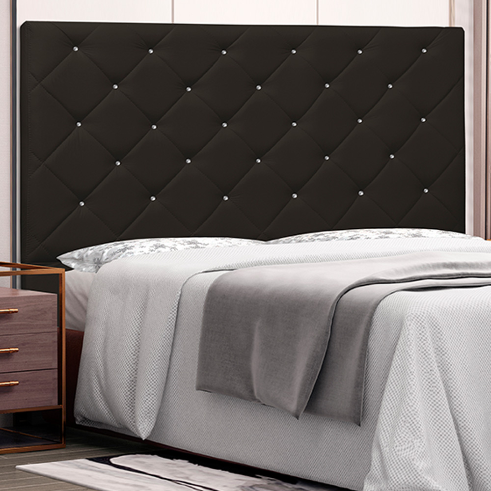Cabeceira Decorativa Queen Size 1,60M Tàzio PU Marrom G63 - Gran Belo