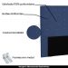 Cabeceira Decorativa Queen Size 1,60M Tàzio Suede Azul Marinho G63 - Gran Belo