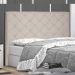 Cabeceira Decorativa Queen Size 1,60M Tàzio Suede Bege G63 - Gran Belo
