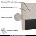 Cabeceira Decorativa Queen Size 1,60M Tàzio Suede Bege G63 - Gran Belo