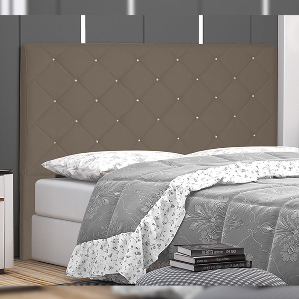 Cabeceira Decorativa Queen Size 1,60M Tàzio Suede Caramelo G63 - Gran Belo