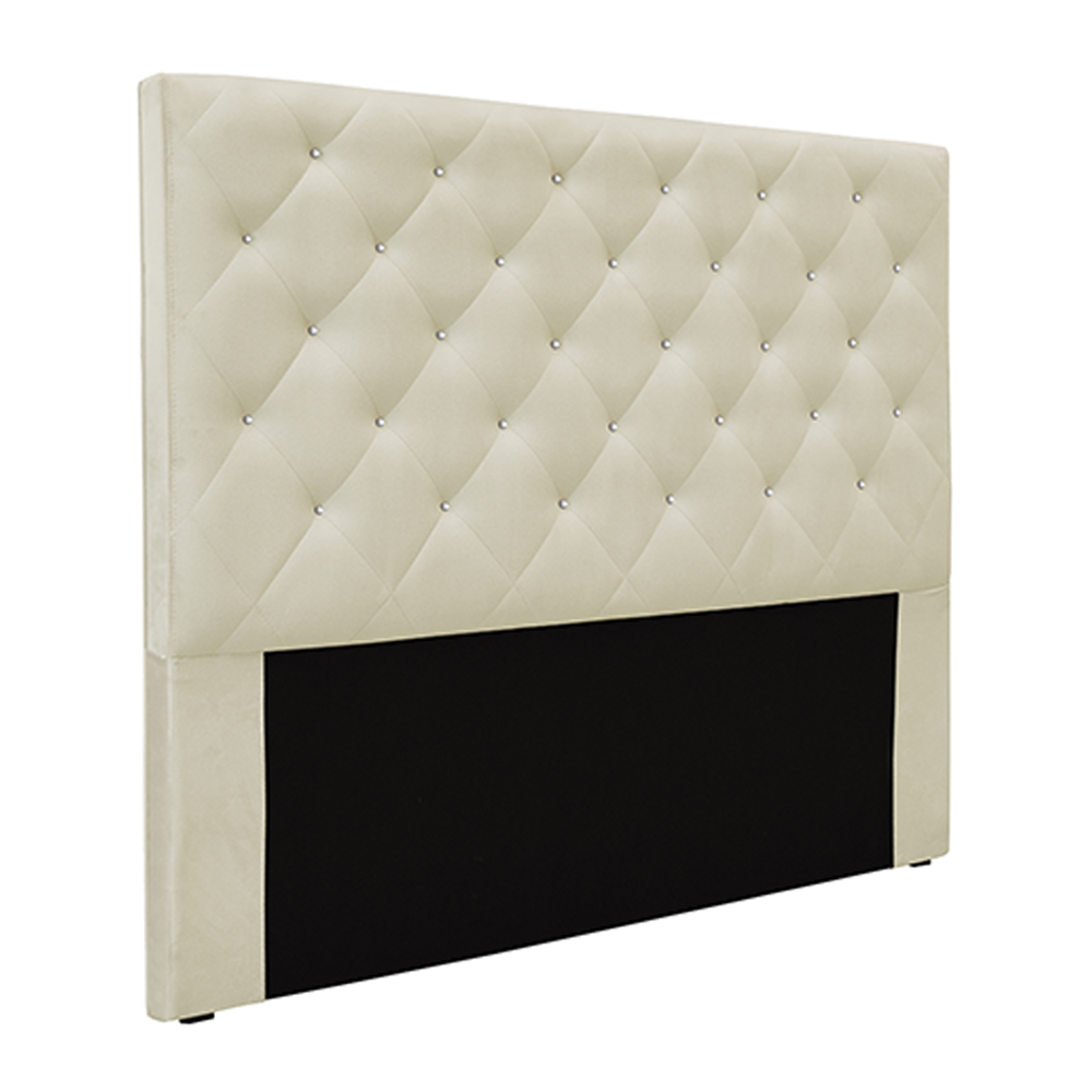 Cabeceira Decorativa Queen Size 1,60M Tàzio Veludo Bege G63 - Gran Belo