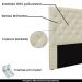 Cabeceira Decorativa Queen Size 1,60M Tàzio Veludo Bege G63 - Gran Belo