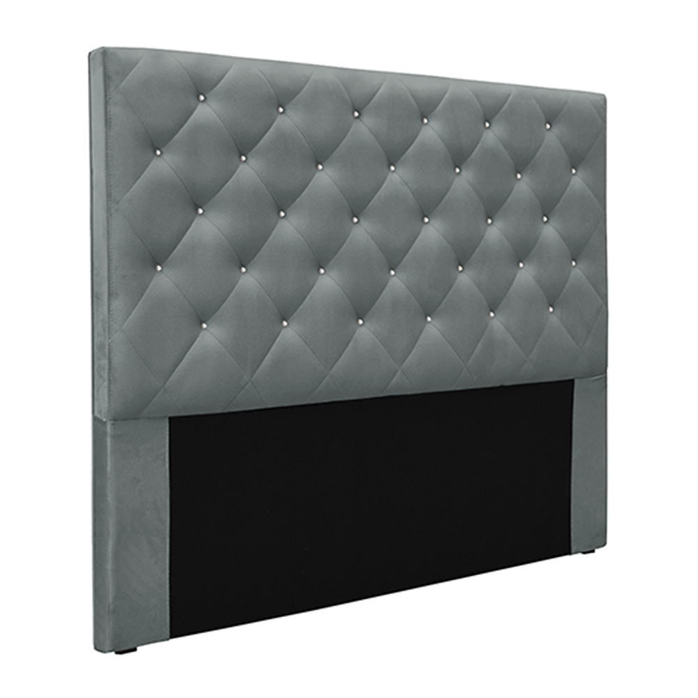 Cabeceira Decorativa Queen Size 1,60M Tàzio Veludo Cinza G63 - Gran Belo