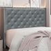 Cabeceira Decorativa Queen Size 1,60M Tàzio Veludo Cinza G63 - Gran Belo