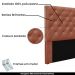 Cabeceira Decorativa Queen Size 1,60M Tàzio Veludo Cobre G63 - Gran Belo