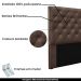 Cabeceira Decorativa Queen Size 1,60M Tàzio Veludo Marrom G63 - Gran Belo