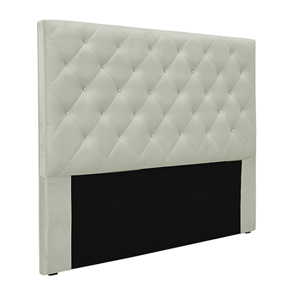 Cabeceira Decorativa Queen Size 1,60M Tàzio Veludo Prata G63 - Gran Belo