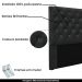 Cabeceira Decorativa Queen Size 1,60M Tàzio Veludo Preto G63 - Gran Belo