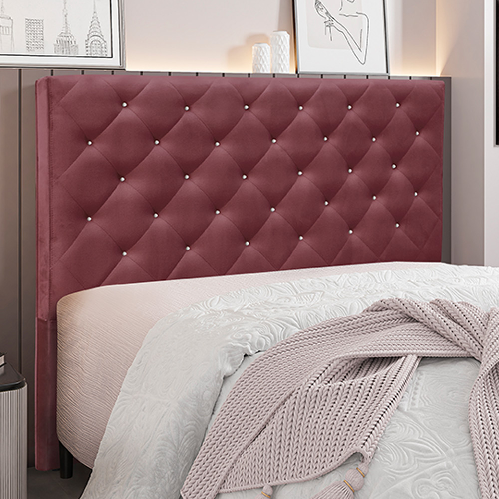 Cabeceira Decorativa Queen Size 1,60M Tàzio Veludo Vinho G63 - Gran Belo