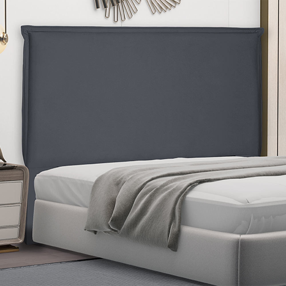Cabeceira Decorativa Queen Size 1,60M Trento Suede Cinza G63 - Gran Belo