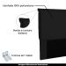 Cabeceira Decorativa Queen Size 1,60M Trento Suede Preto G63 - Gran Belo