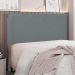Cabeceira Decorativa Queen Size 1,60M Trento Veludo Cinza G63 - Gran Belo