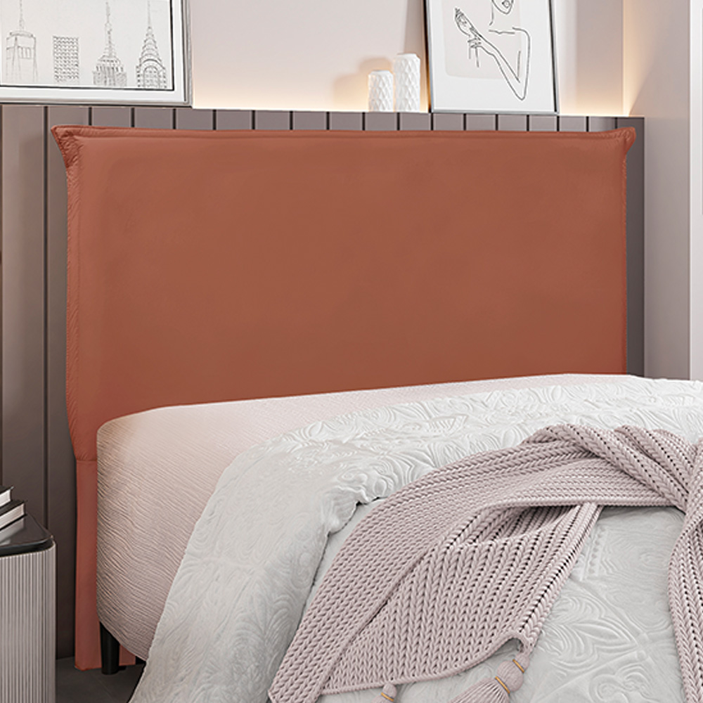 Cabeceira Decorativa Queen Size 1,60M Trento Veludo Cobre G63 - Gran Belo