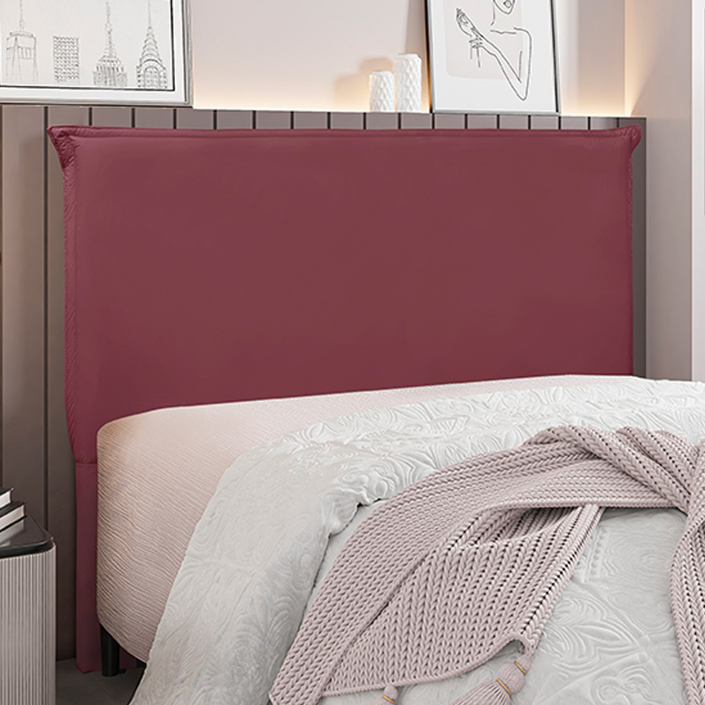 Cabeceira Decorativa Queen Size 1,60M Trento Veludo Vinho G63 - Gran Belo