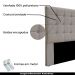 Cabeceira Decorativa Queen Size 1,60M Tropea Linho Areia G63 - Gran Belo