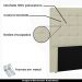 Cabeceira Decorativa Queen Size 1,60M Tropea PU Marfim G63 - Gran Belo