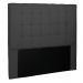 Cabeceira Decorativa Queen Size 1,60M Tropea Suede Preto G63 - Gran Belo