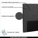 Cabeceira Decorativa Queen Size 1,60M Tropea Suede Preto G63 - Gran Belo