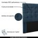 Cabeceira Decorativa Queen Size 1,60M Tropea Veludo Azul Marinho G63 - Gran Belo