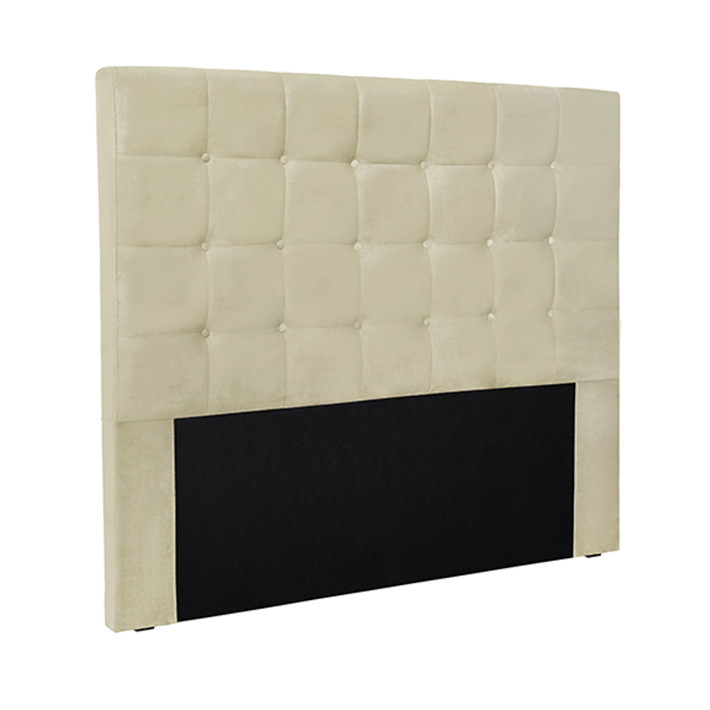 Cabeceira Decorativa Queen Size 1,60M Tropea Veludo Bege G63 - Gran Belo