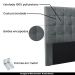 Cabeceira Decorativa Queen Size 1,60M Tropea Veludo Cinza G63 - Gran Belo