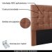 Cabeceira Decorativa Queen Size 1,60M Tropea Veludo Cobre G63 - Gran Belo