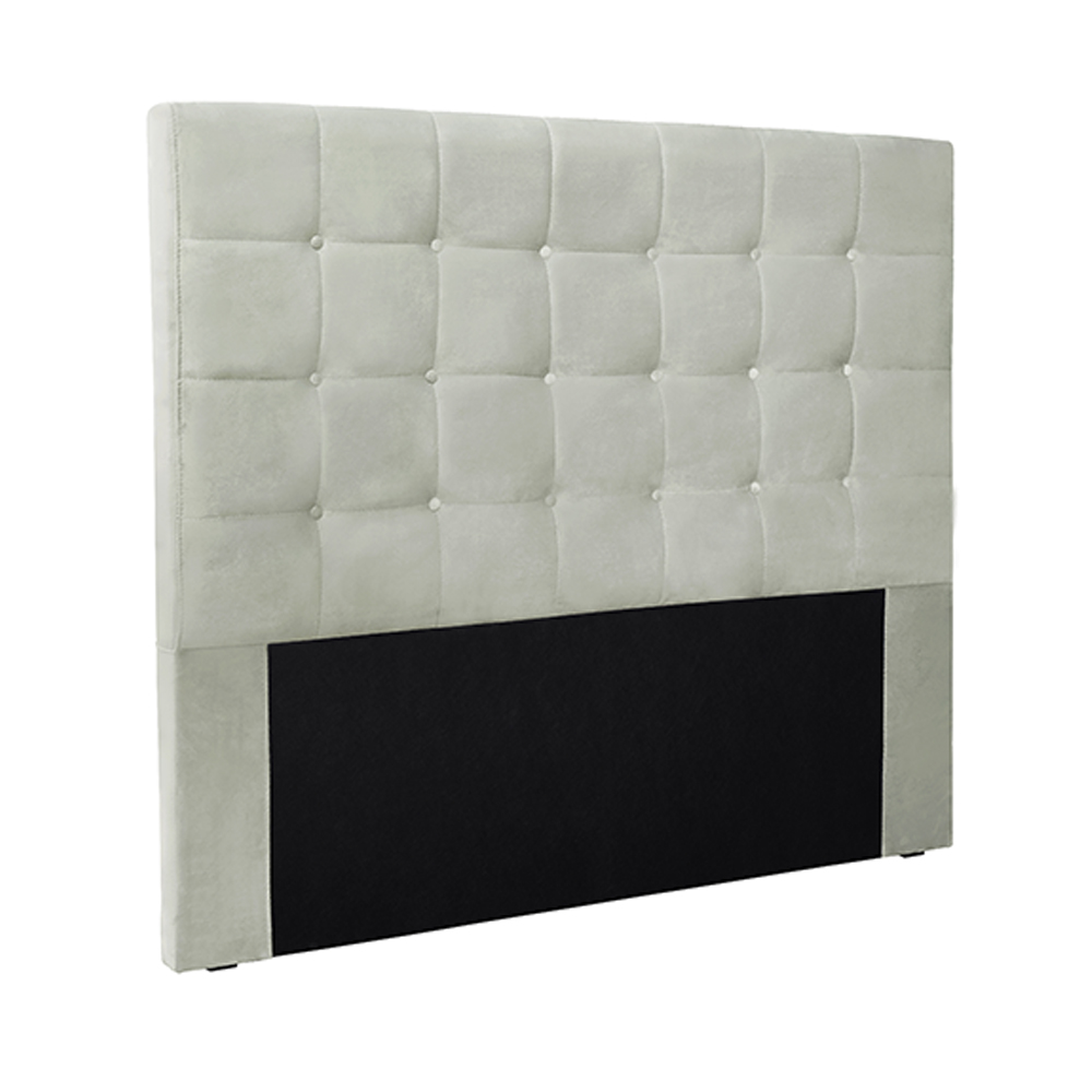 Cabeceira Decorativa Queen Size 1,60M Tropea Veludo Prata G63 - Gran Belo